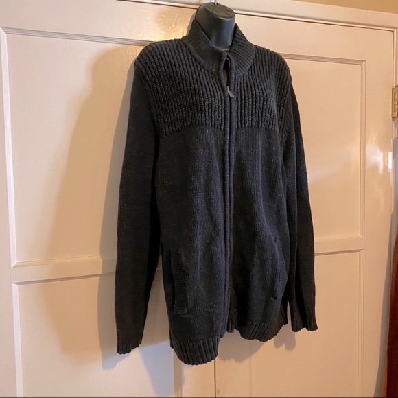 Apt. 9 Sweaters - Apt. 9 Dark Grey Cozy ZIP Up Sweater XL